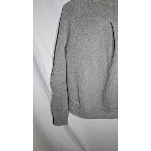 Anthropologie HWR Womens Open Front Alpaca Wool Blend Cardigan Sz S Elbow Patch - Picture 5 of 7